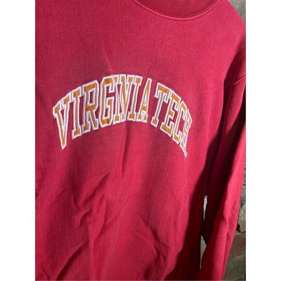 Vintage Y2K Embroidered Virginia Steve & Barry’s Heavyweight Crewneck Blue - Picture 2 of 4